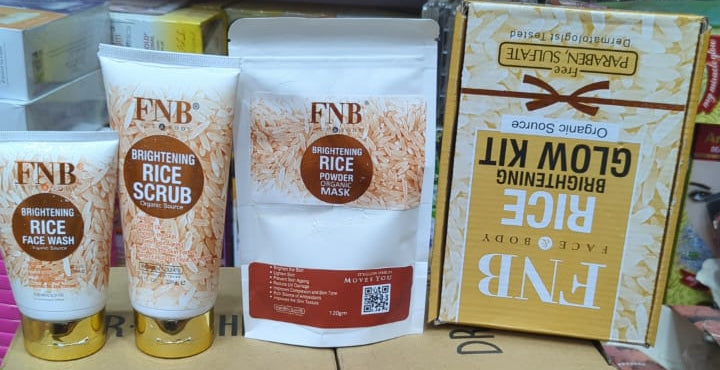 Fnb-whitening Rice Extract Bright & Glow Kit