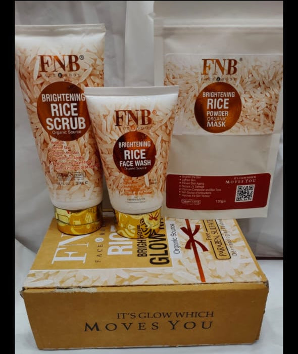 Fnb-whitening Rice Extract Bright & Glow Kit