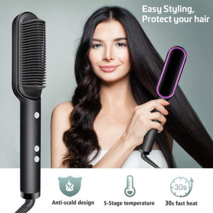 2-in-1 Hair Styling Comb Straightener Hair Brush